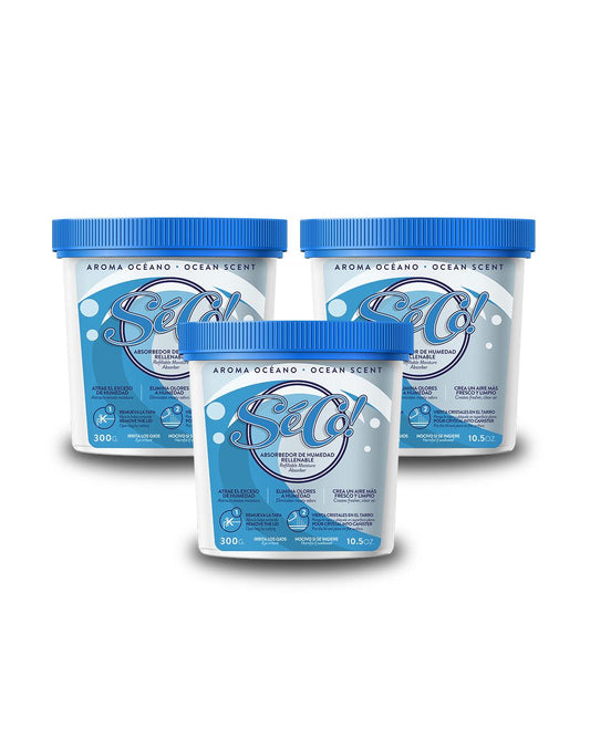 SéCo! Absorbente Humedad Rellenable 3 x 300 gr - Puntolimpieza