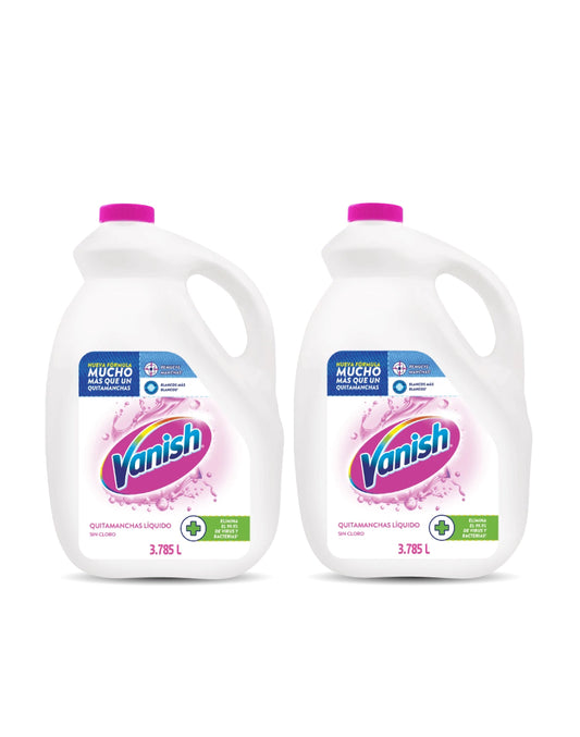 Vanish Quitamanchas líquido ropa blanca multiuso 2 x 3785 cc - Puntolimpieza