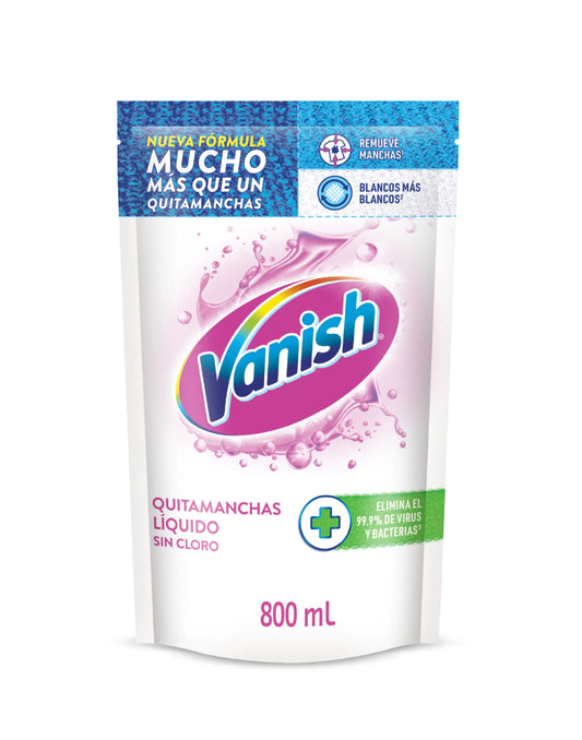 Vanish Quitamanchas ropa blanca liquido multiuso 800 cc - Puntolimpieza