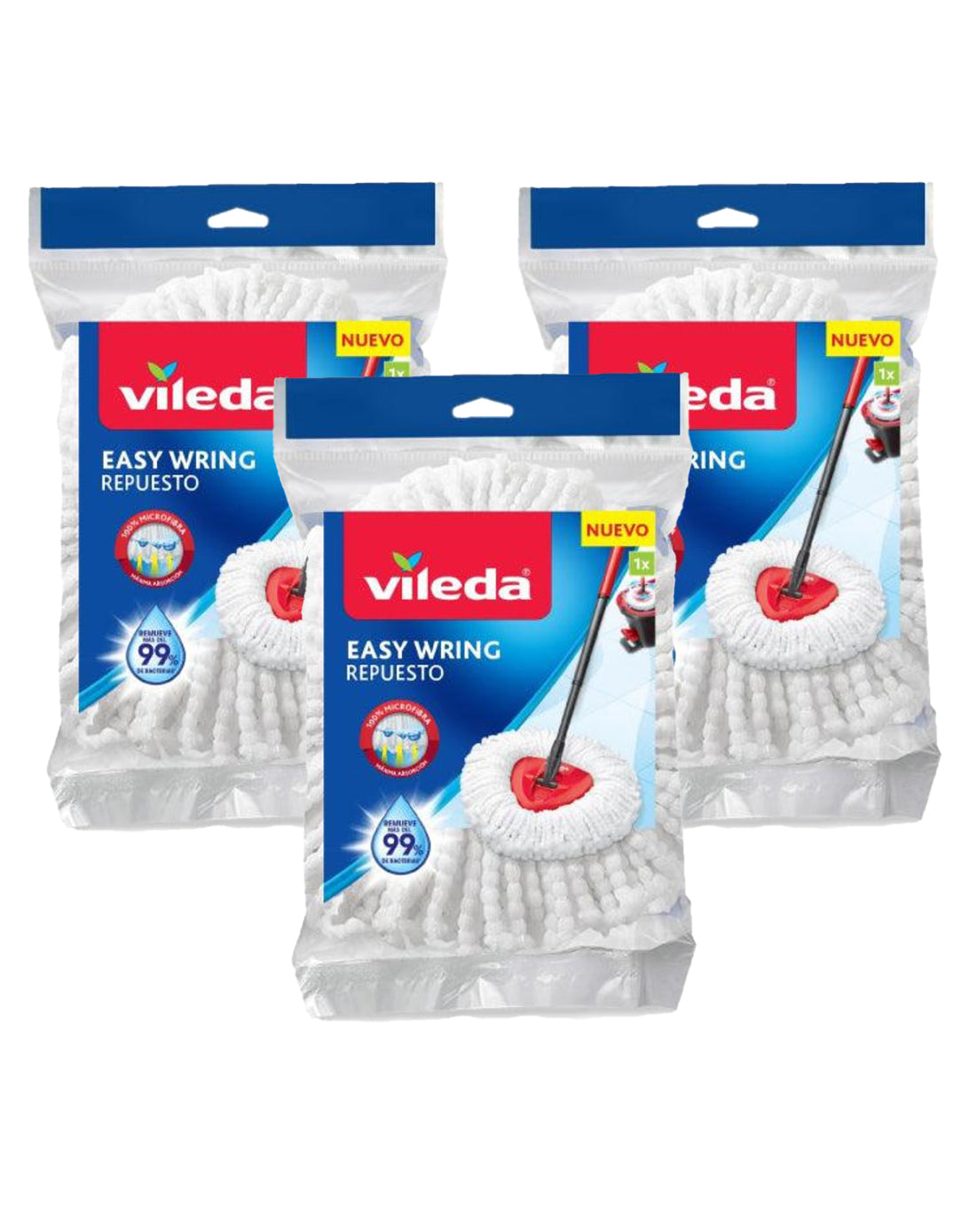balde vileda com pedal Vileda Repuesto para Mopa Balde con Pedal Easy Wring & Clean 3 x 1 unid