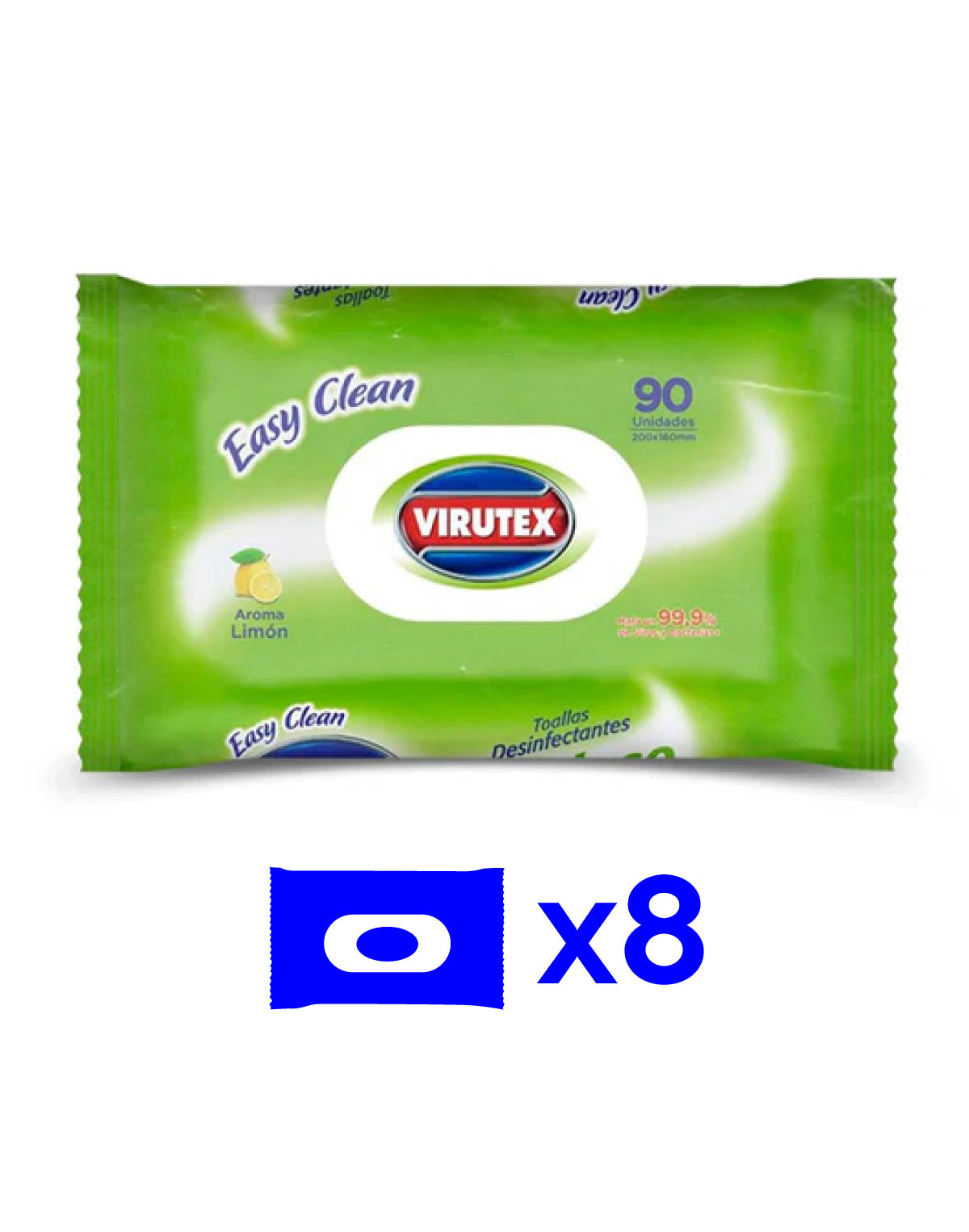 Virutex Toallas Desinfectante Multiuso 8 x 90 unid - Puntolimpieza