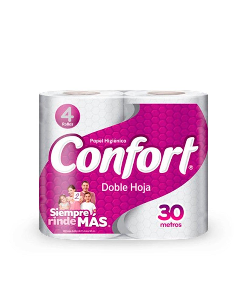 Confort Papel Higienico Doble Hoja 30 metros 4 rollos - Puntolimpieza