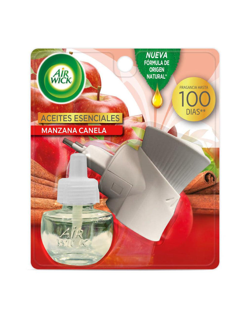 AirWick Desodorante Ambiental Aparato Electrico rec. Manzana y Canela 1 unid - Puntolimpieza