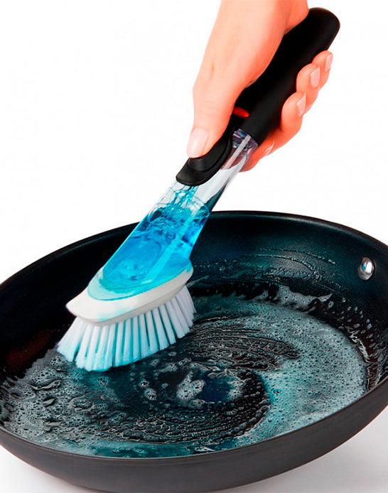 Oxo Escobilla Lavaloza Con Dispensador y Base 1 unid - Puntolimpieza