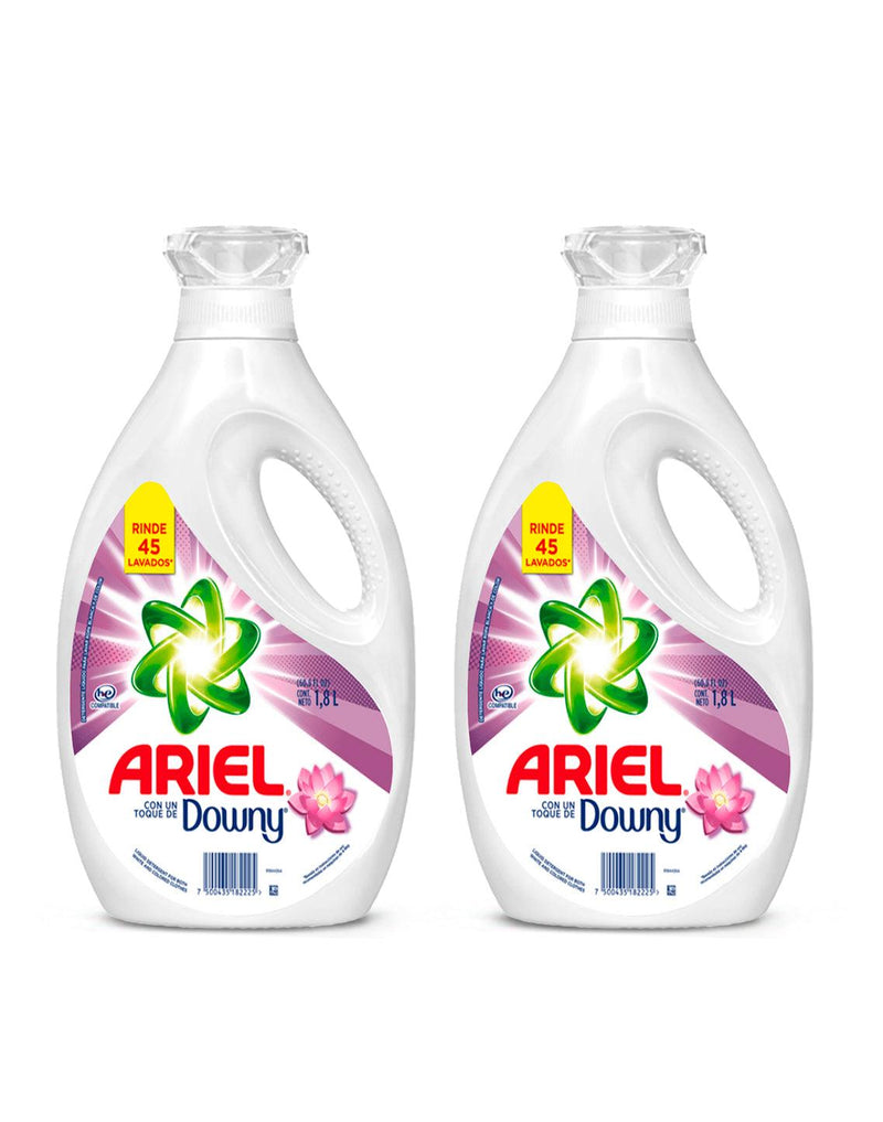 Ariel Power Liquid Detergente liquido concentrado + Toque Downy 2 x 1,8 L - Puntolimpieza