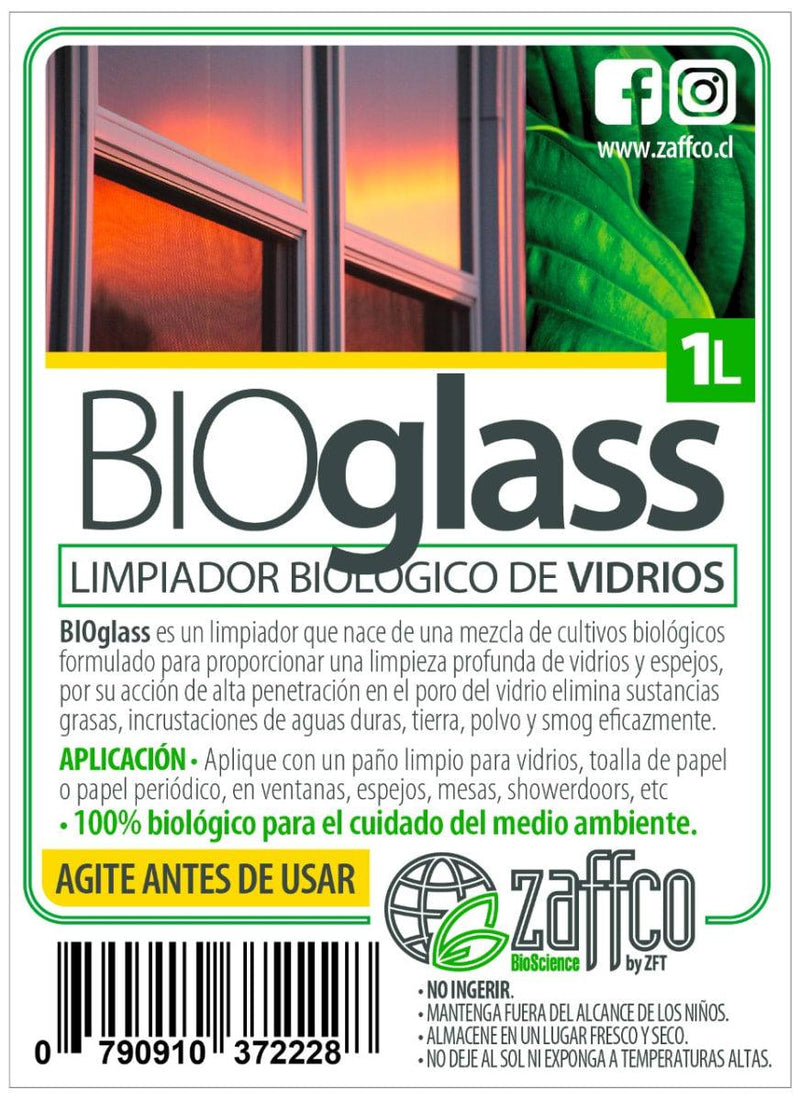 Zaffco BioGlass Limpia Vidrios 1 L - Puntolimpieza