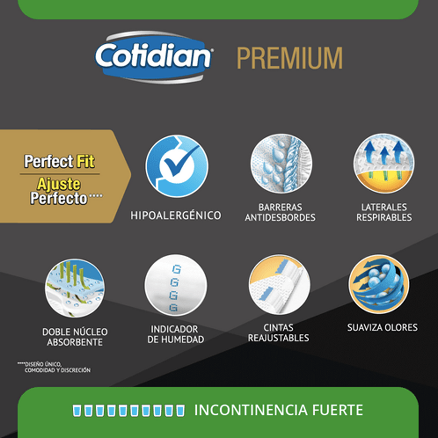 Cotidian Pañales Adulto Premium Talla G 20 unid - Puntolimpieza