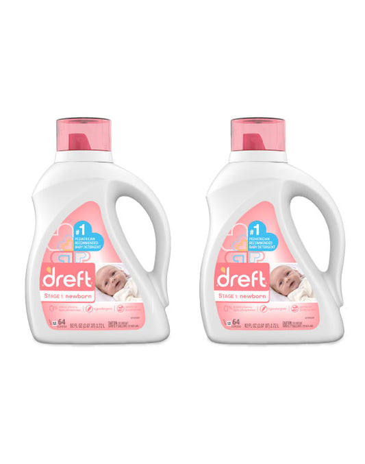 Dreft Detergente Etapa 1 hipoalergénico 2 x 2,72 L - Puntolimpieza