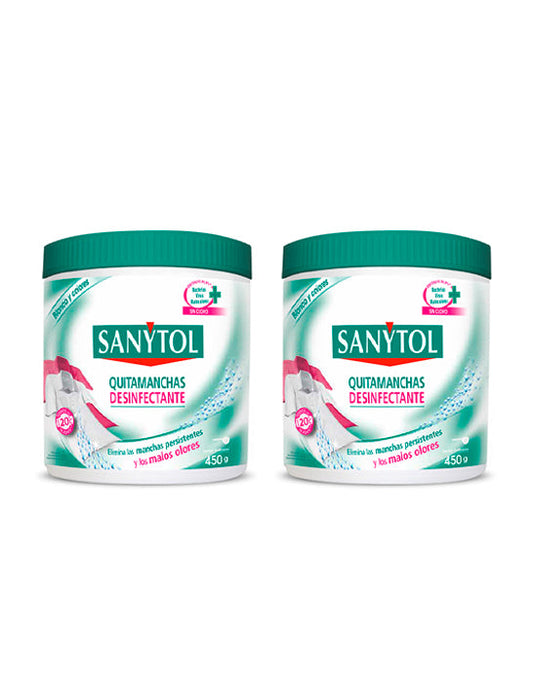 Sanytol Quitamanchas Desinfectante ropa color 2 x 450 gr - Puntolimpieza