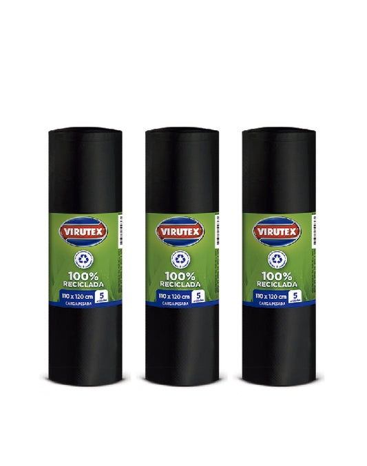 Virutex Bolsa de Basura Gigante 3 x 5 u de 110 x 120 - Puntolimpieza