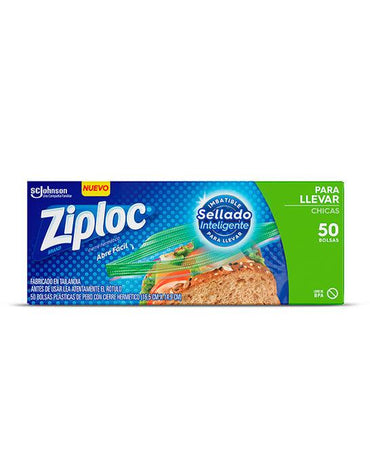 Ziploc Bolsa Hermetica Sandwich Chica 50 unid - Puntolimpieza