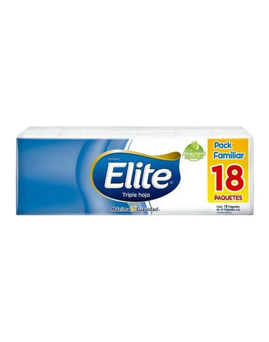 Elite Pañuelo Triple Hoja 18 paquetes de 10 unid c/u