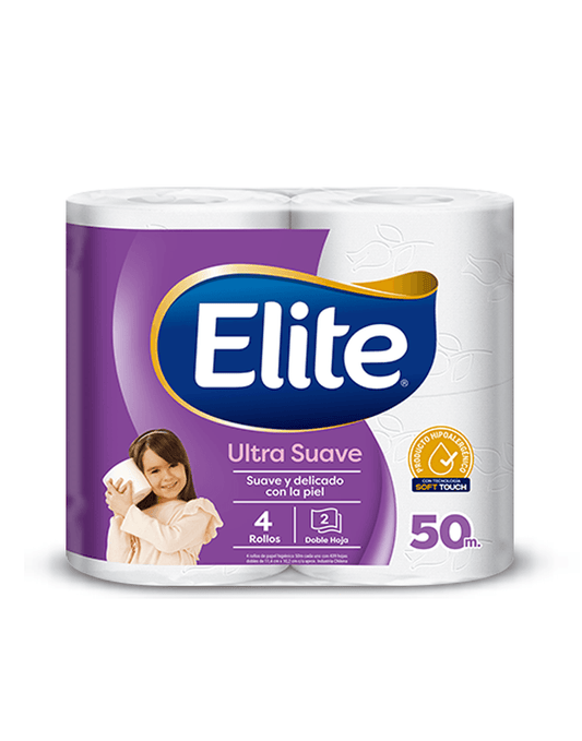 Elite Papel Higienico Doble Hoja MEGA 50 metros 4 rollos - Puntolimpieza