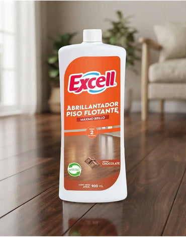 Excell Abrillantador piso flotante chocolate 3 x 900 cc