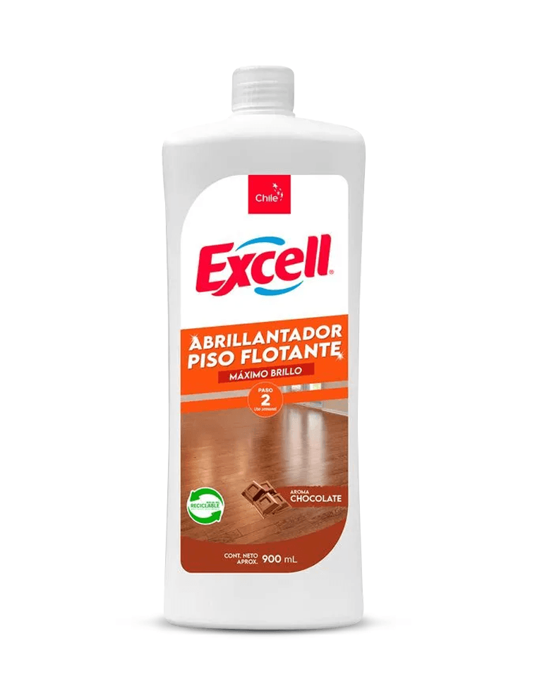 Excell Abrillantador piso flotante chocolate 900 cc - Puntolimpieza