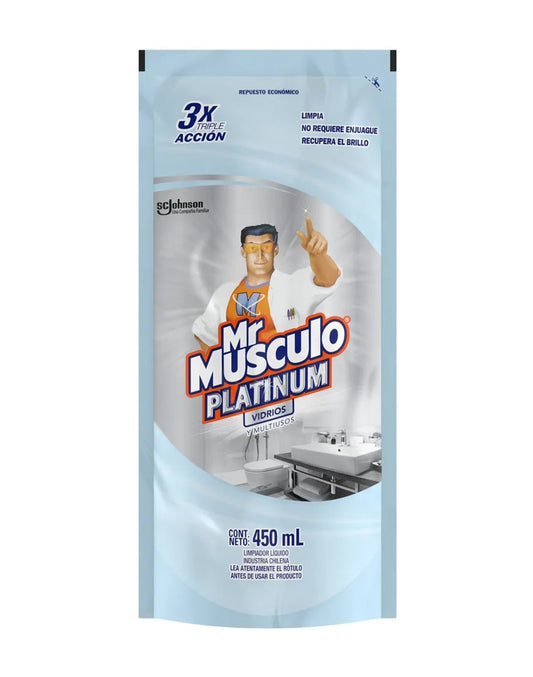 Mr Musculo Limpiador vidrios y multiuso original recarga 450 cc