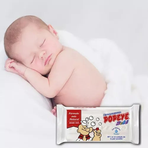 Popeye Jabon Bebe Ropa Blanca y Color 170 gr