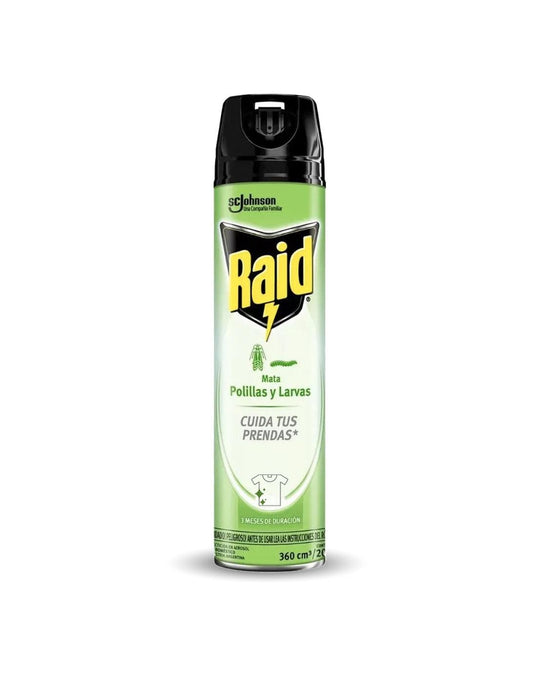 Raid Insecticida Polillas y Larvas 360 cc - Puntolimpieza