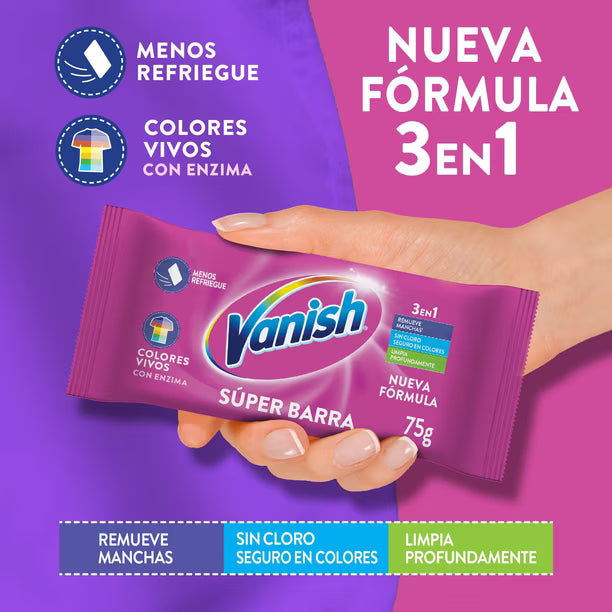 Vanish Jabon barra ropa color 75 gr