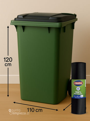 Virutex Bolsa de Basura Gigante 110 x 120 cm 9 x 5 unid
