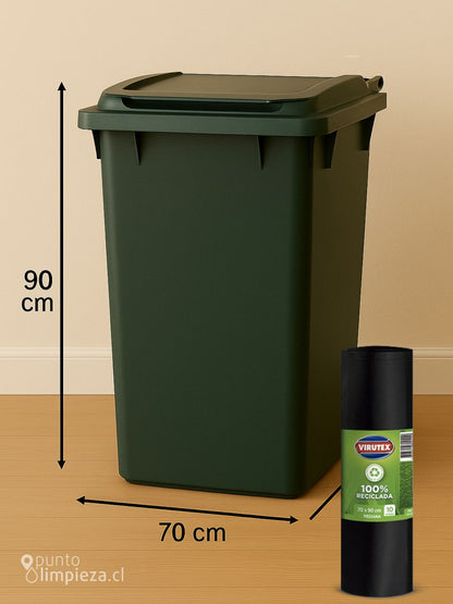 Virutex Bolsa de Basura Mediana 70 x 90 cm 10 unid
