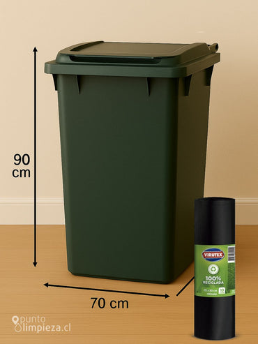 Virutex Bolsa de Basura Mediana 70 x 90 cm 6 x 10 unid