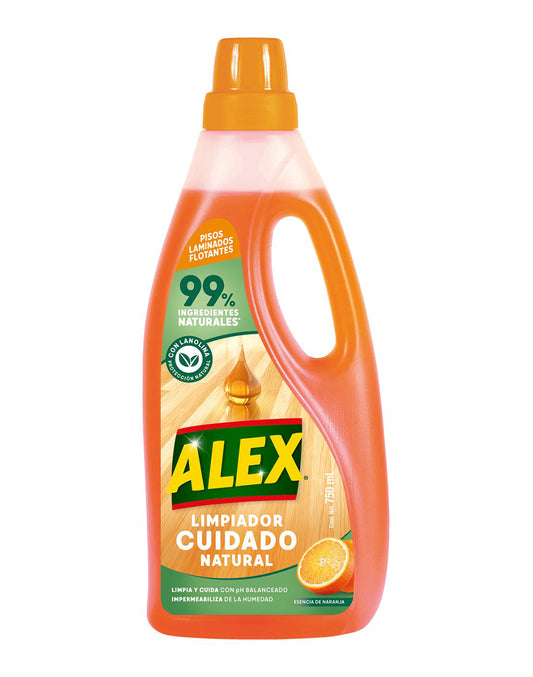 Alex Limpiador Cuidado Natural  Pisos Flotantes  Naranja 750 cc
