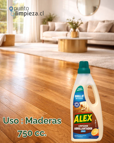 Alex Limpiador Abrillantador Madera Extra Brillo Naranja 750 cc
