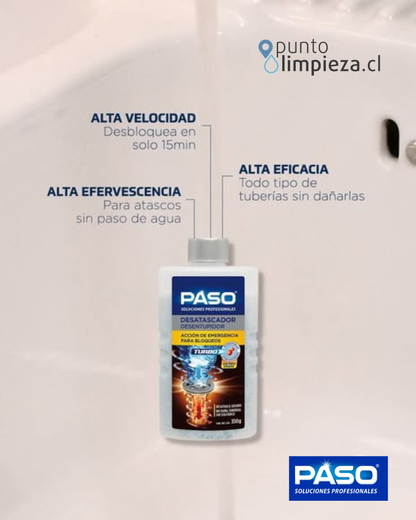 Paso Desatascador Emergencia para Cañerias 350 gr