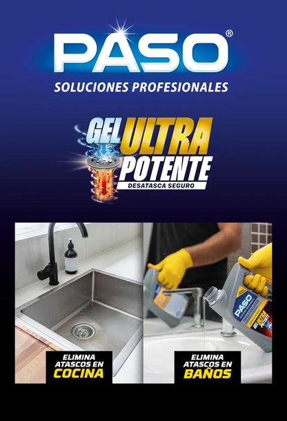 Paso Desatascador Gel Atascos Severos 2 x 1 L