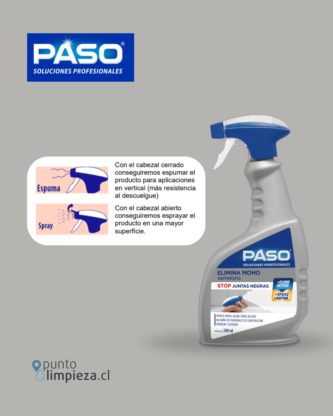 Paso Limpiador de Moho 2 x 500 cc