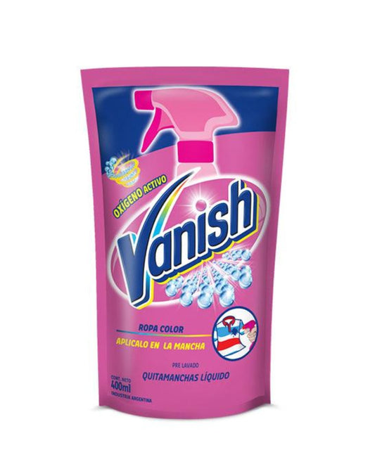 Vanish Prelavado Poder O2 Ropa Color Recarga 400 cc - Puntolimpieza