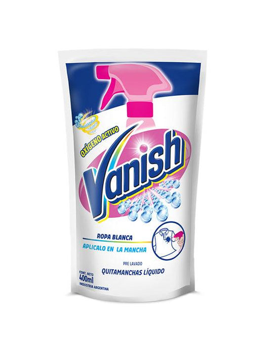 Vanish Prelavado Poder O2 Ropa Blanca Recarga 400 cc - Puntolimpieza