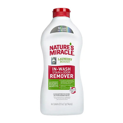 Natures Miracle Aditivo Lavadora para Manchas y Olores de Mascotas 946 ml