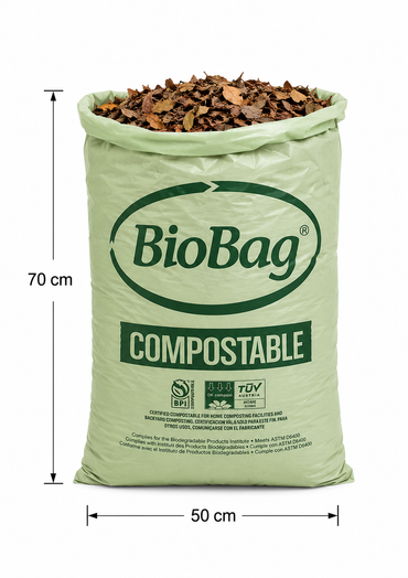 BioBag Bolsas de Basura Compostable 10 u de 50 x 70