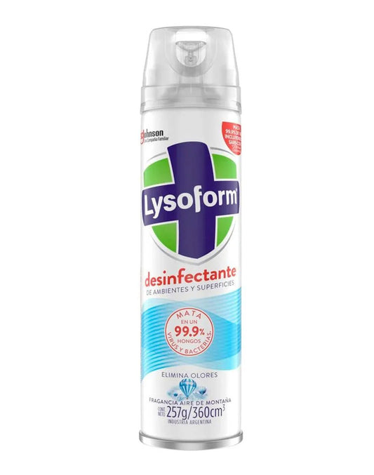 Lysoform Desinfectante de ambiente y superficie Aire de Montaña 360 cc