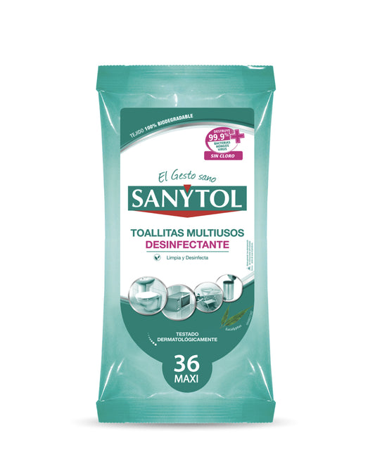 Sanytol Toallas Humedas Desinfectantes 36 unid