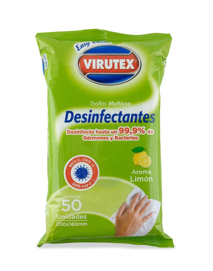 Virutex Toallas Desinfectante Multiuso 50 unid