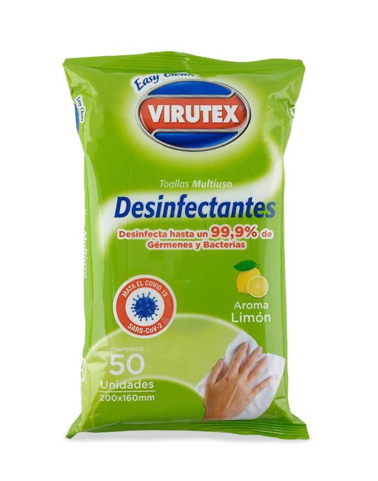 Virutex Toallas Desinfectante Multiuso 50 unid