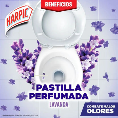Harpic Pastilla WC Limpia y Aromatiza Lavanda 1 unid
