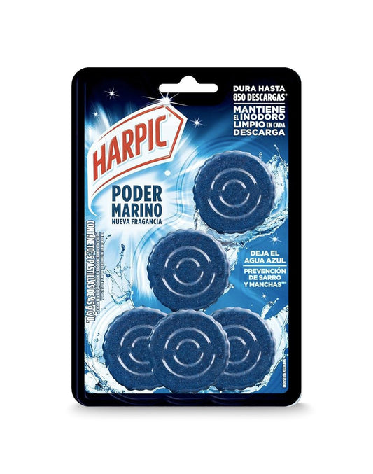 Harpic Pastilla estanque inodoro Power Plus 5 unid - Puntolimpieza