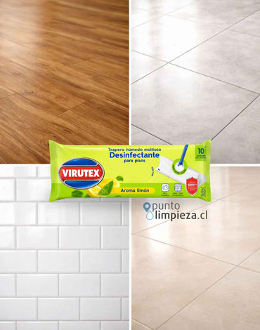 Virutex Trapero Humedo Desinfectante Limon 10 unid