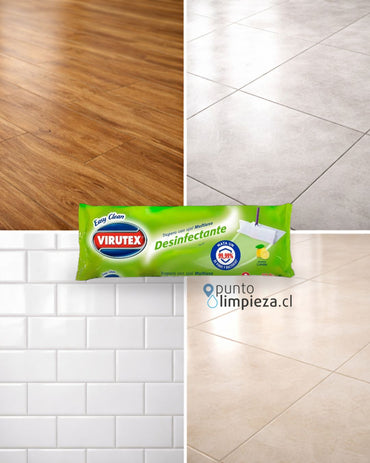Virutex Trapero Humedo Desinfectante Limon 10 unid