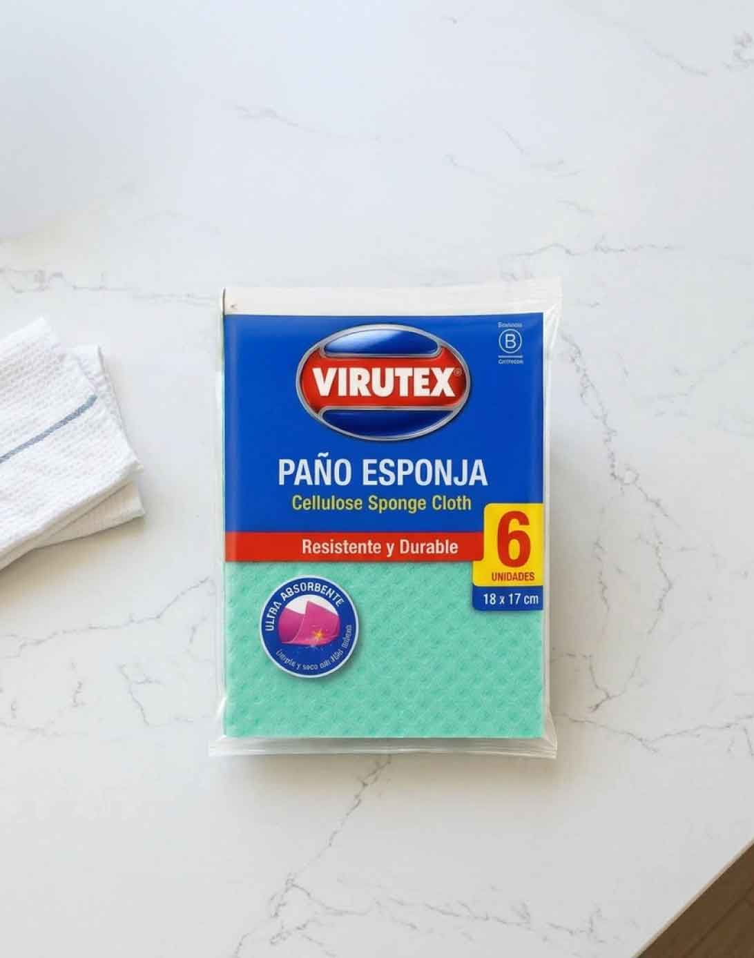 Virutex Paño Esponja Absorbente 6 unid