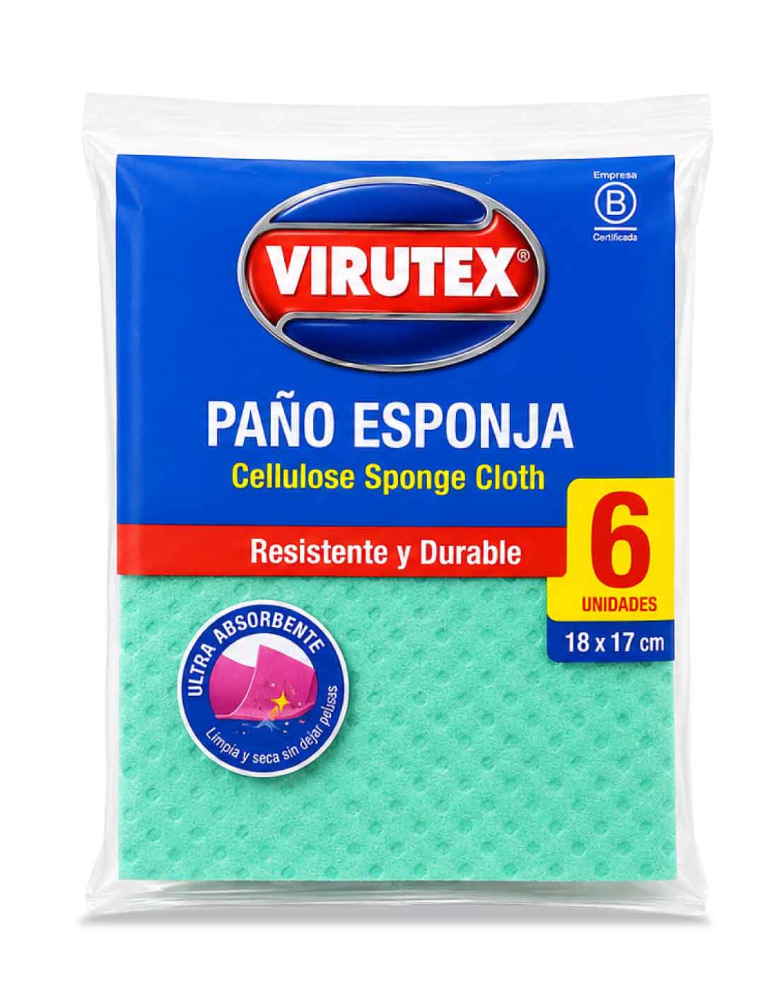 Virutex Paño Esponja Absorbente 6 unid