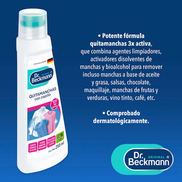 Dr. Beckmann Quitamanchas Prelavado con Cepillo 3 x 250 cc
