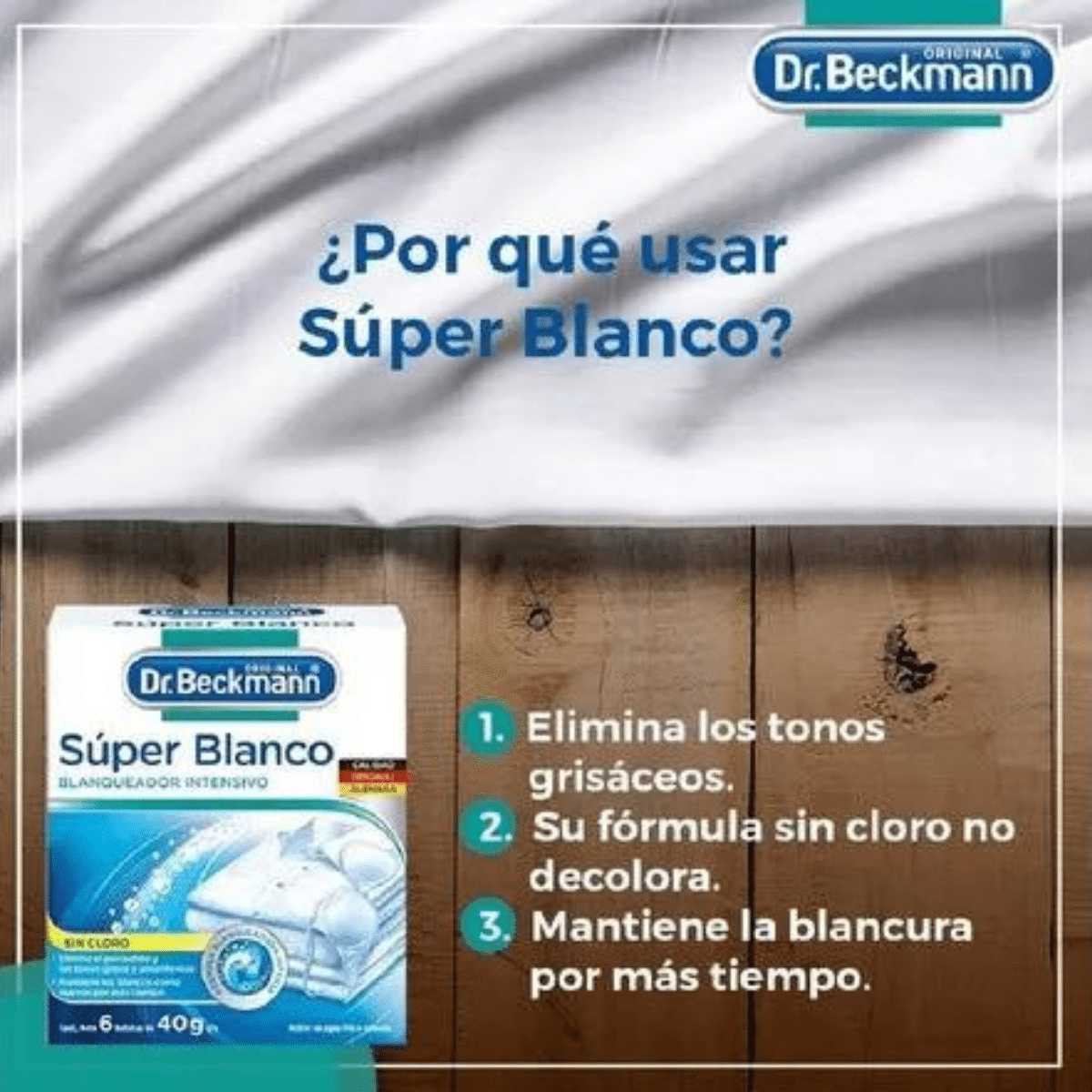 Dr. Beckmann Super Blanco Blanqueador Intensivo 3 x 240 gr