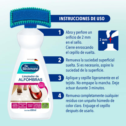Dr. Beckmann Limpiador de Alfombras 3 x 650 cc