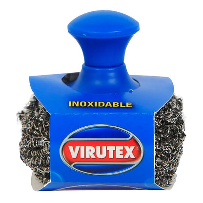 Virutex Esponja de Acero con mango 1 unid