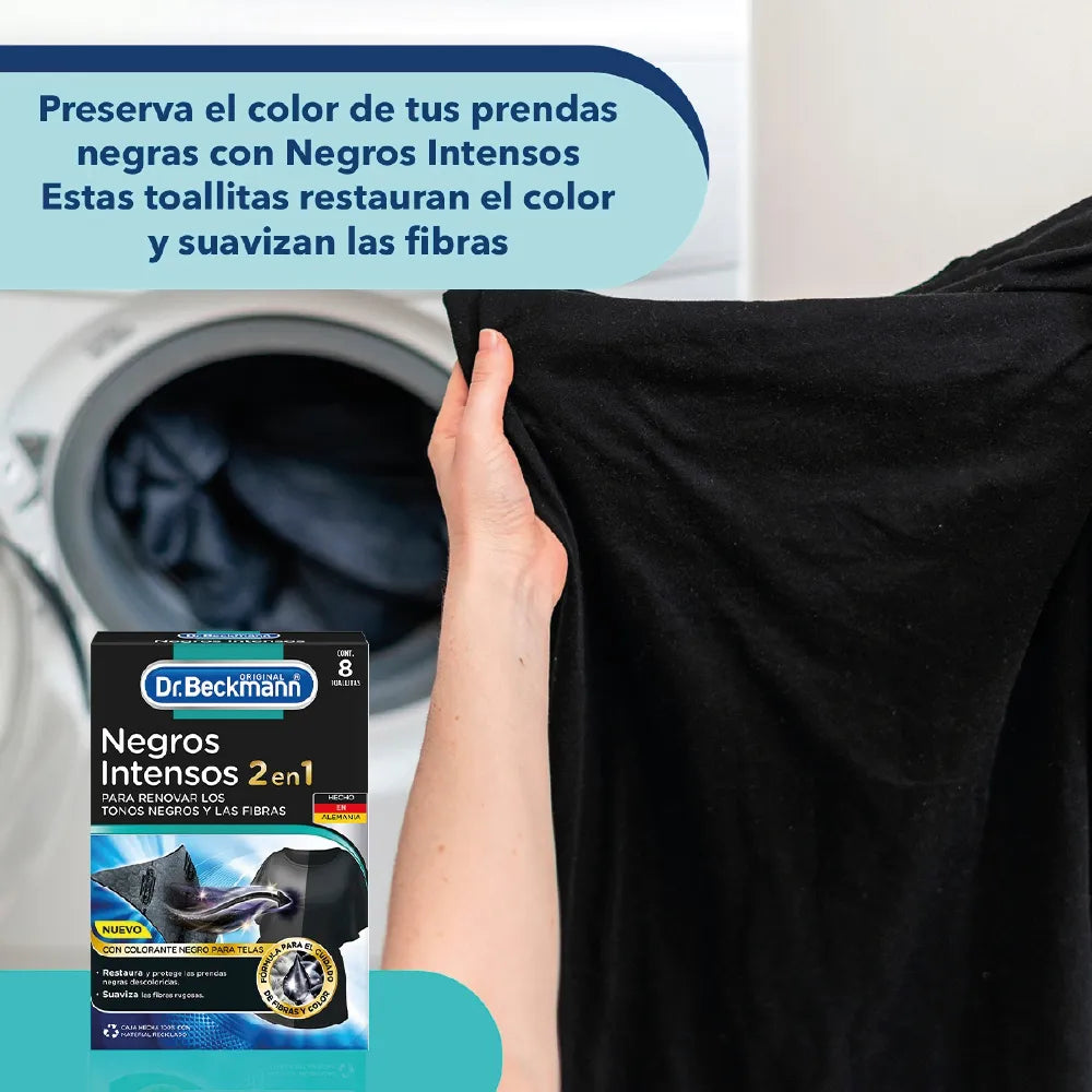 Dr. Beckmann Toallas Negros Intensos 3 x 8 unid